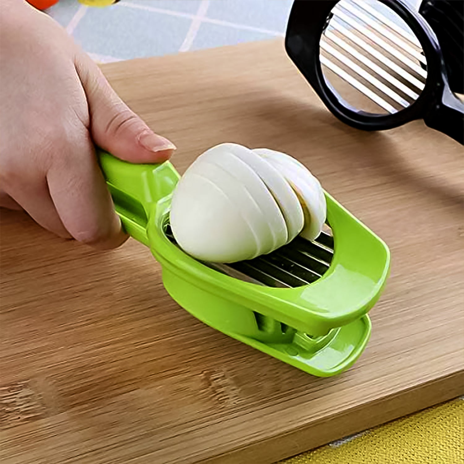 Multipurpose Slicer with Seven Blades, Egg Slicers Stainless Slicer, Strawberry, Tomato, Kiwi, Fruit Cutter, Divider Separator Multipurpose Slicer with Seven Blades, Egg Slicers Stainless Slicer, Strawberry, Tomato, Kiwi, Fruit Cutter, Divider Separator